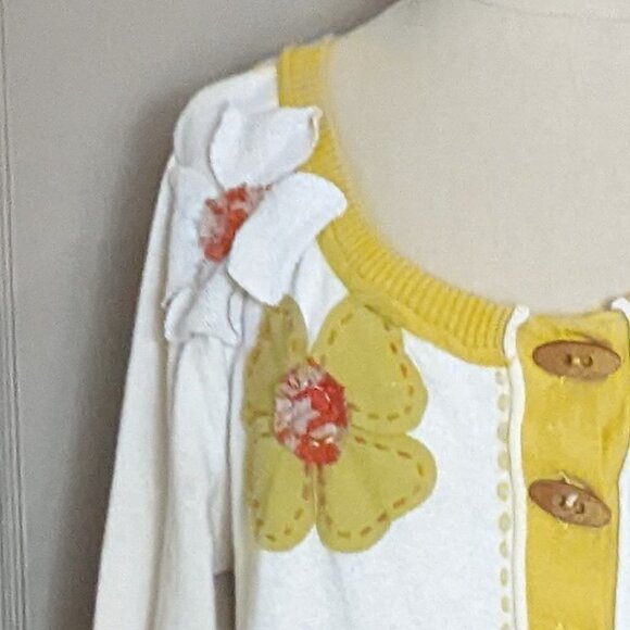 Retro Pin Up Rockabilly Academia Cardigan Floral Sweater Anthropologie Nick & Mo - Picture 9 of 10